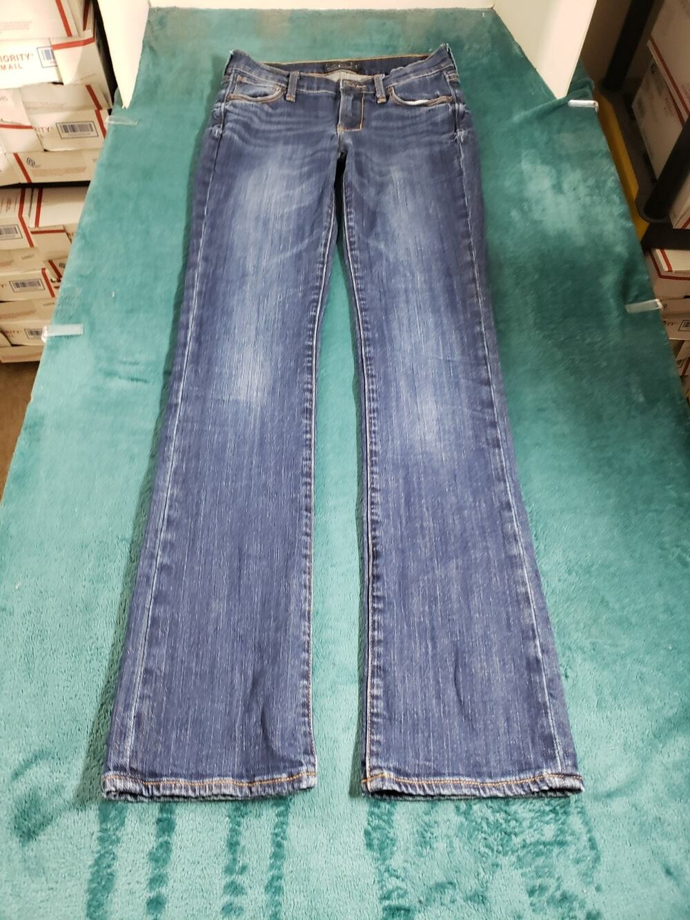 Lucky Brand Jeans Size 2 Long Womens Blue Stretch Pants Mid Rise Brooke Bootcut